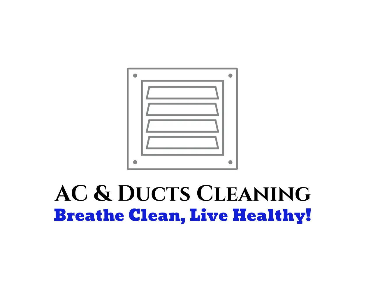 AC & Ducts Cleaning Logo with space